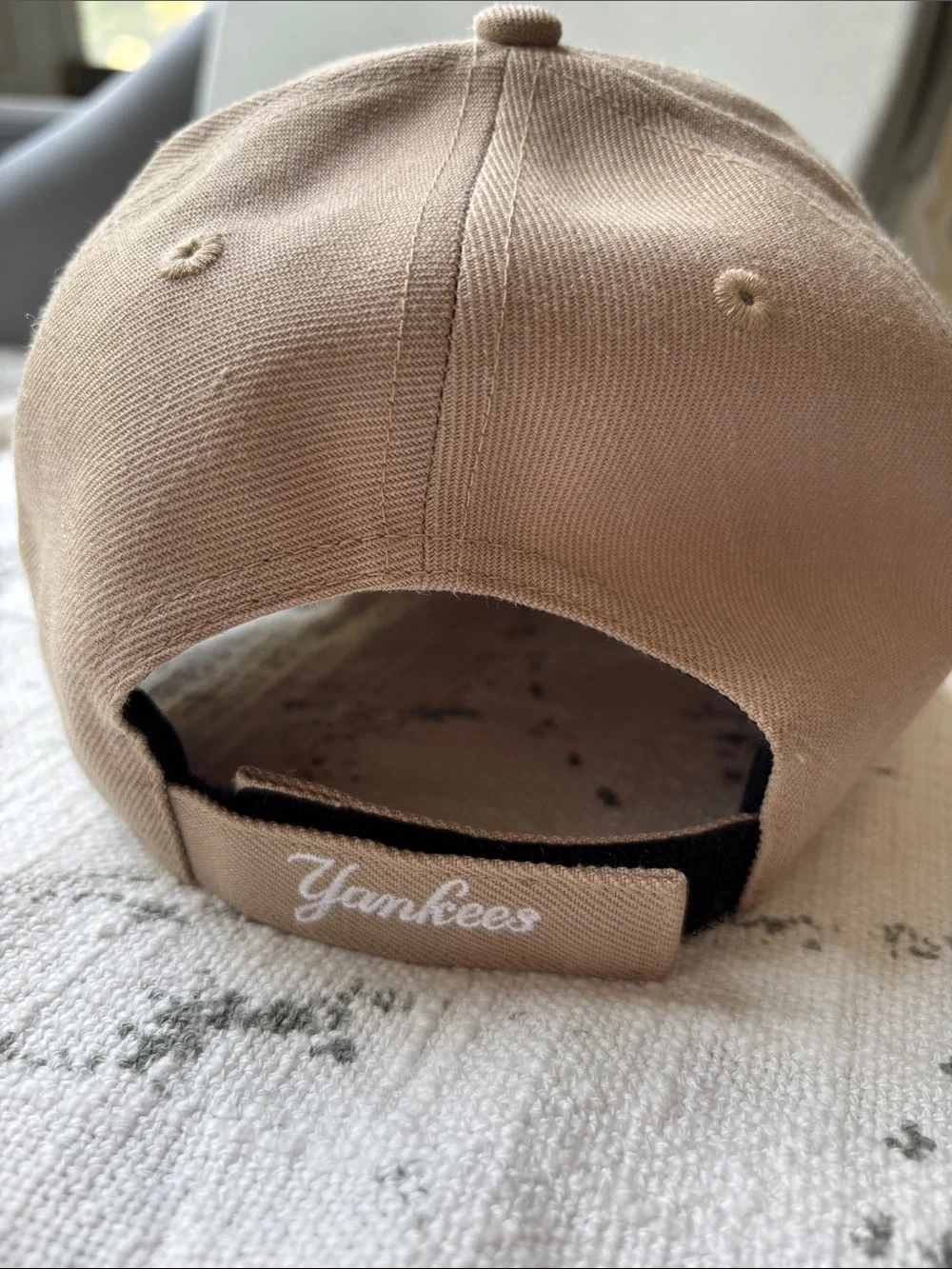Tan New York Yankees Cap with White Logo
